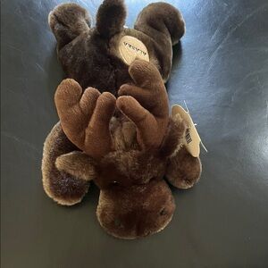 Brown Stuffed Moose Toy